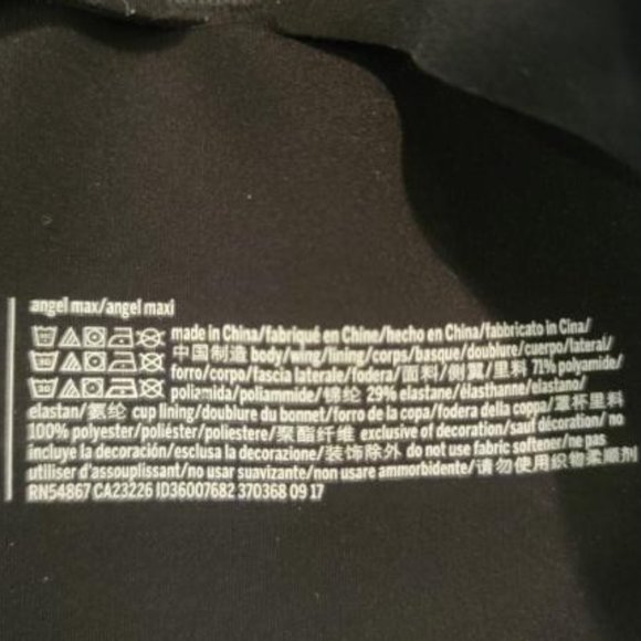 Victoria Secret Angel Max Sport Bra -black laser cut padded 38C - Picture 5 of 6